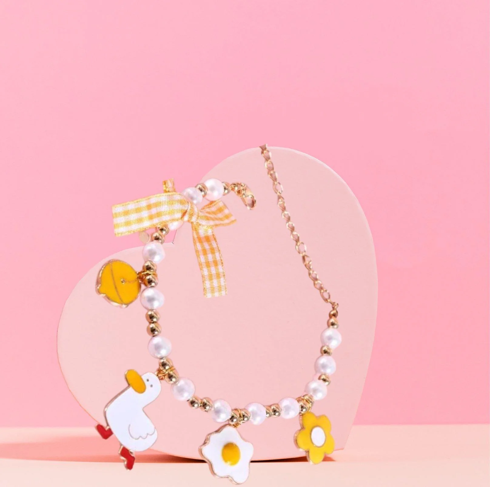 Cute Adjustable Ice-cream Strawberry & Duck Pet Necklace - Image 3