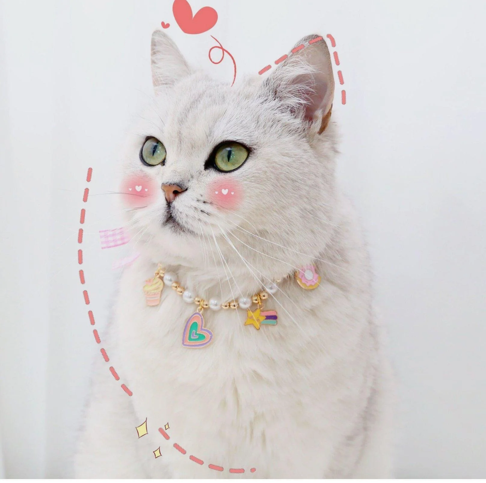 Cute Adjustable Ice-cream Strawberry & Duck Pet Necklace - Image 6