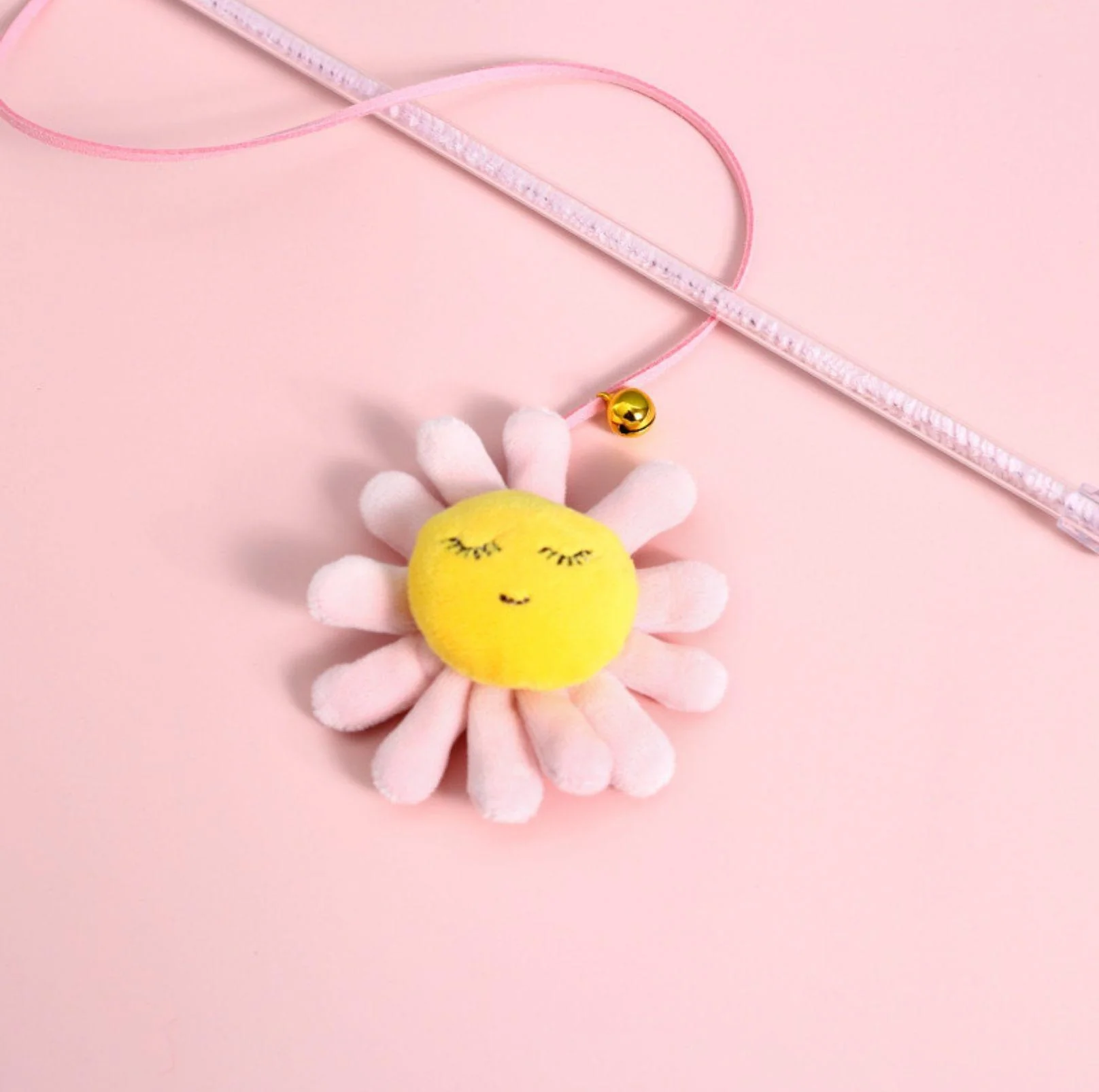 Plush Cat Stick Toys with Bell and Elastic Tassels - Image 4