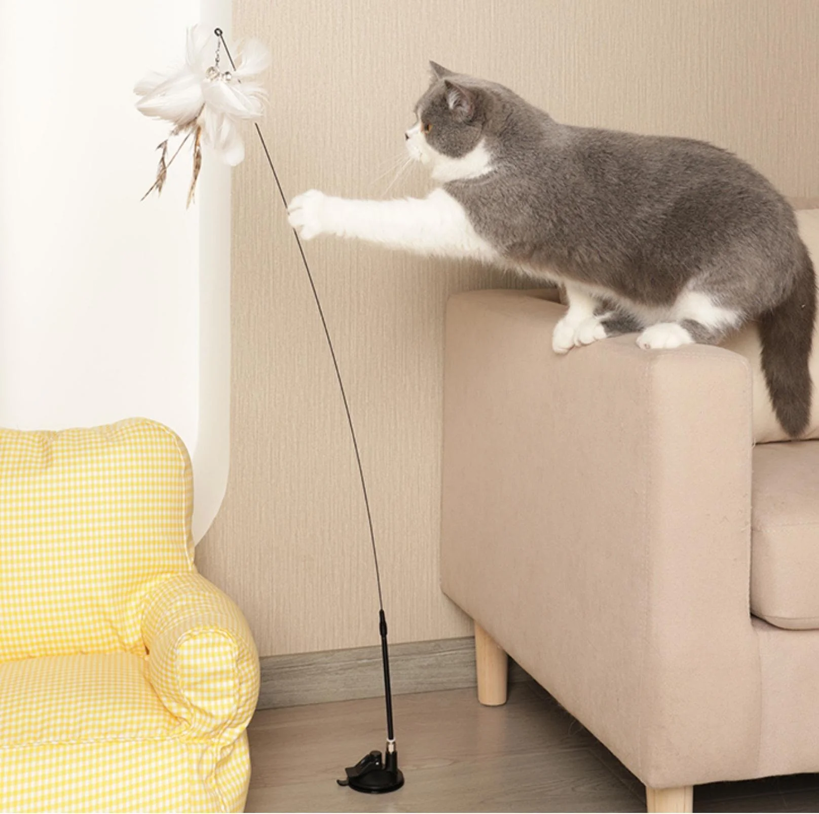 Free Your Hands: Extended Elastic Wire Cat Stick Teaser Cat Toys - Image 11