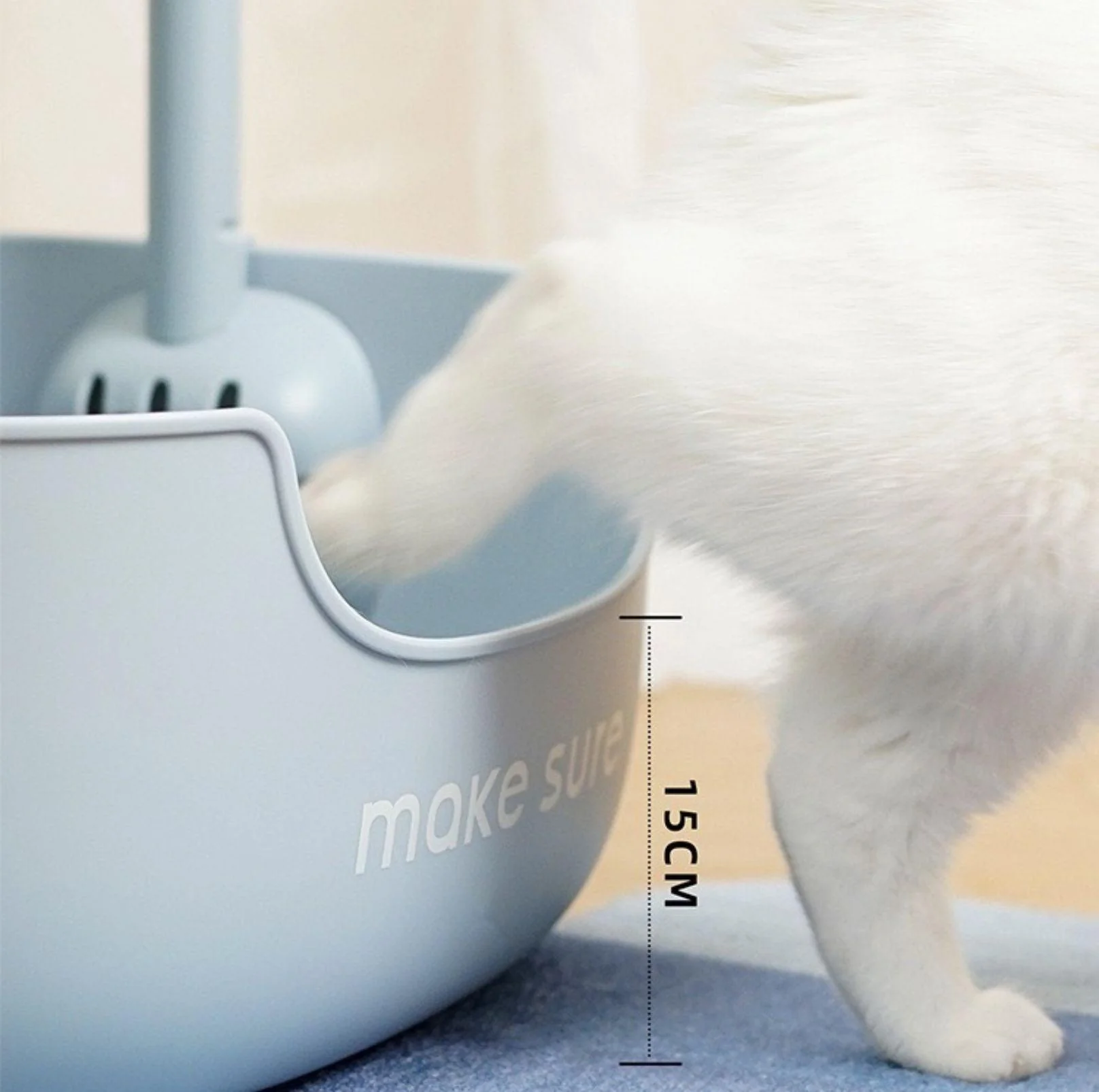Makesure Open Cat Litter Tray Cat Litter Box  (Litter mat included) - Image 10