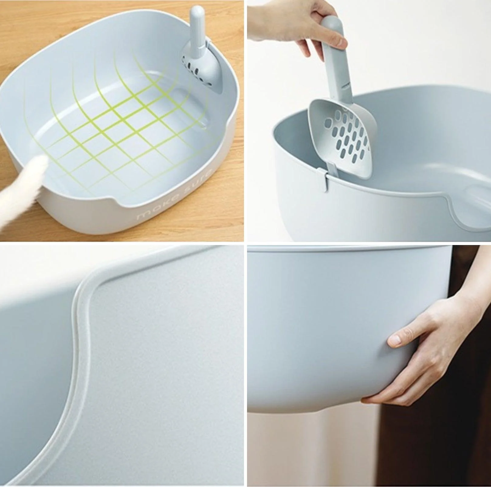 Makesure Open Cat Litter Tray Cat Litter Box  (Litter mat included) - Image 11