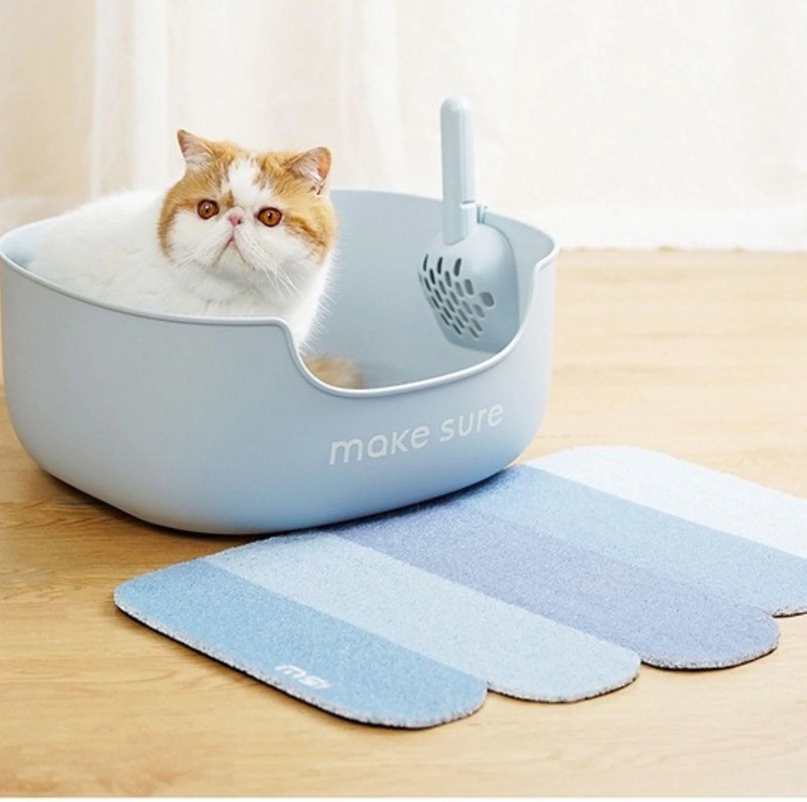Makesure Open Cat Litter Tray Cat Litter Box  (Litter mat included) - Image 16