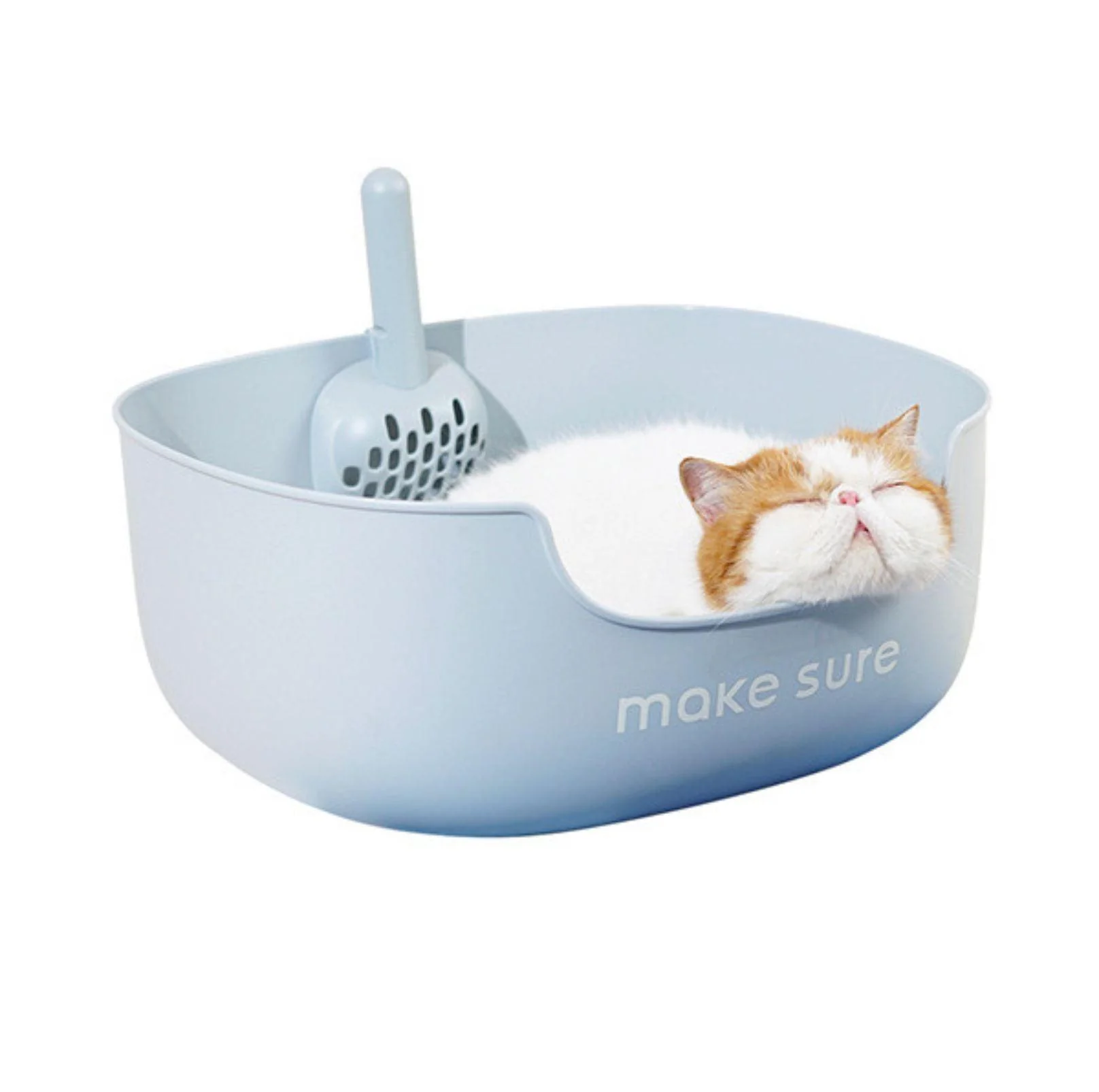 Makesure Open Cat Litter Tray Cat Litter Box  (Litter mat included) - Image 5