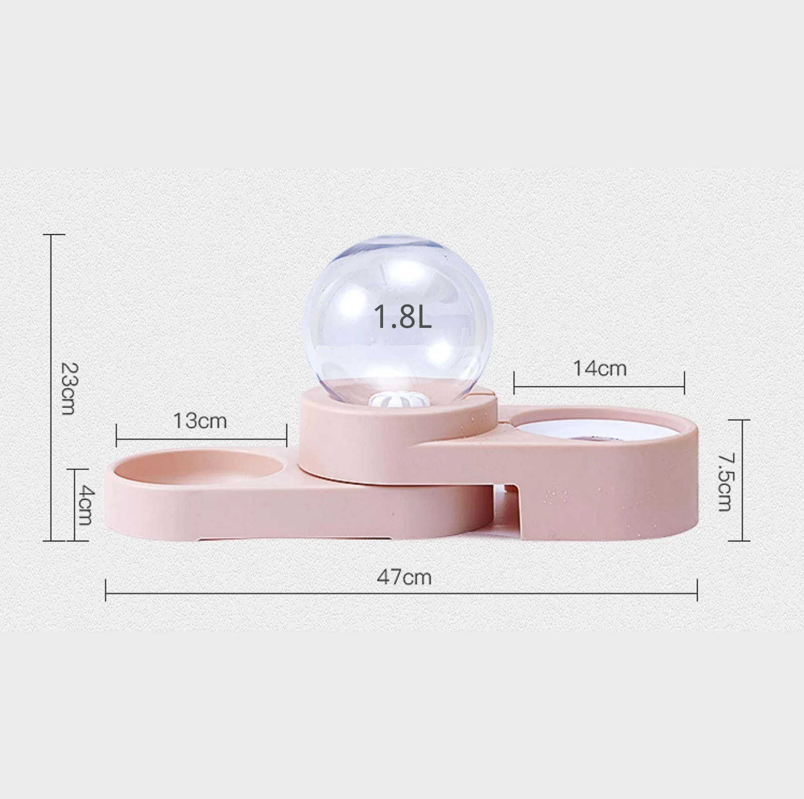 Spherical Double Cat and Small Dog Bowl With Automatic Water Refill - Image 11